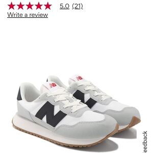 New Balance Kids Sneakers - White, Gray, Black. Gently Used In Original Box